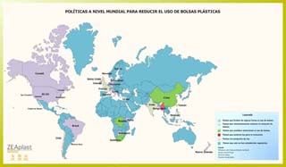 Políticas a nivel mundial para reducir el uso de bolsas plásticas